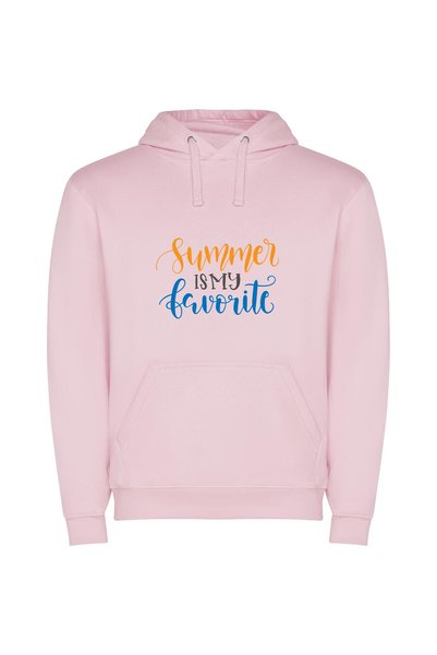 iLovePrints Blissful Summer Vibes Φούτερ με κουκούλα σε χρώμα Ροζ