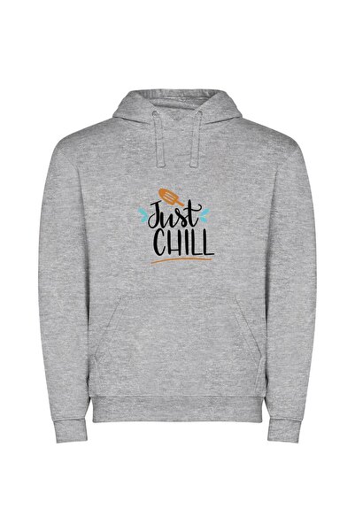 iLovePrints Chill Spatula Serenity Φούτερ με κουκούλα σε χρώμα Γκρι