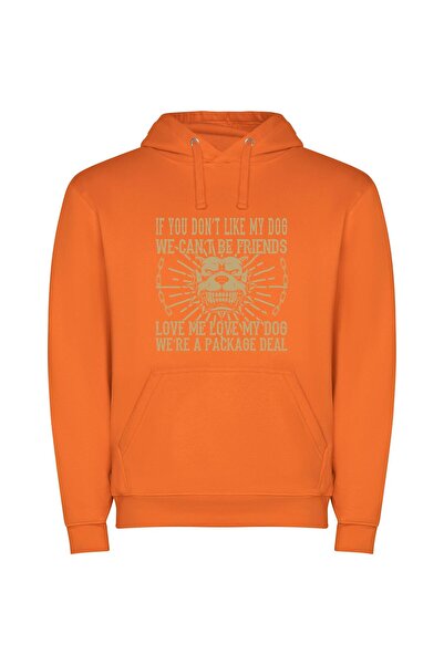 iLovePrints Pawsome Friendship in style Φούτερ με κουκούλα σε χρώμα Πορτοκαλί