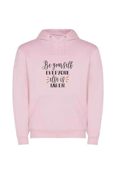 iLovePrints Embrace Your Authenticity Φούτερ με κουκούλα σε χρώμα Ροζ
