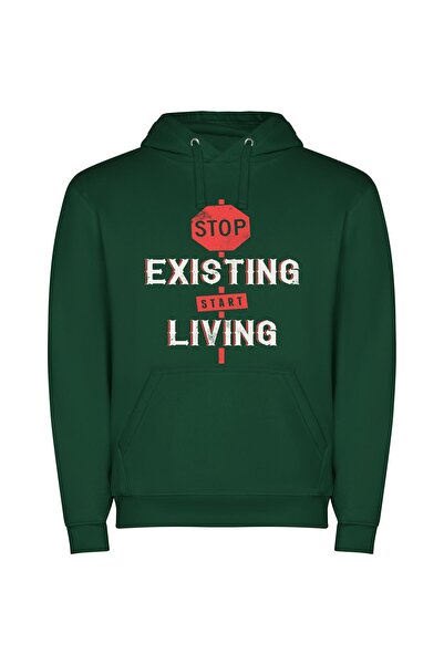 iLovePrints Stop & Elevate: An Exciting Existence Φούτερ με κουκούλα σε χρώμα...