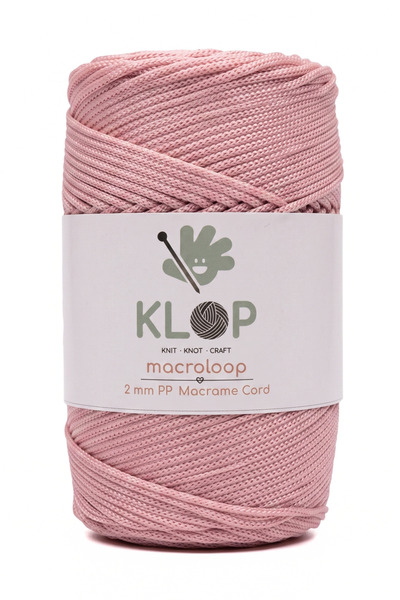 KLOP 2 Mm Makrome İpi 200 Gr Polyester Makrome İpi Pembe 2 Mm - 230 M Supla İ...