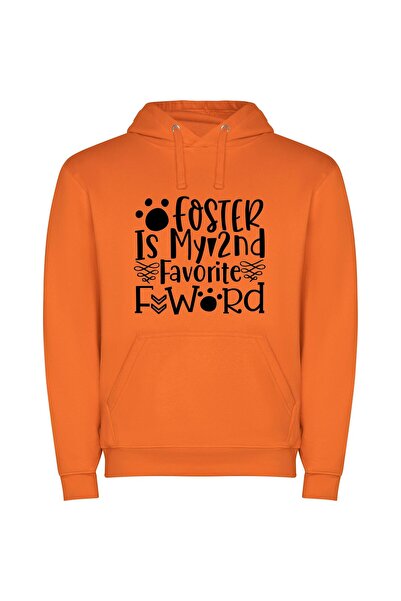 iLovePrints Beloved Foster - Aesthetic Φούτερ με κουκούλα σε χρώμα Πορτοκαλί