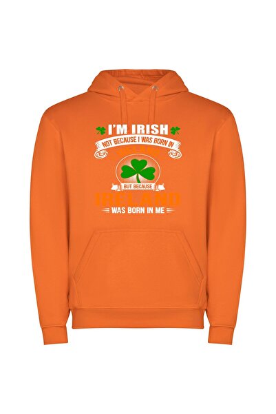 iLovePrints Lucky Irish YouTuber Φούτερ με κουκούλα σε χρώμα Πορτοκαλί