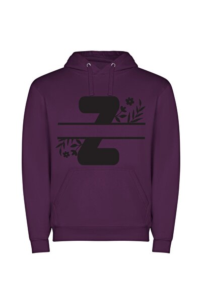 iLovePrints Monochrome Logo Collection Φούτερ με κουκούλα σε χρώμα Μωβ