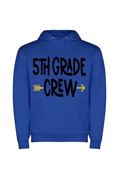 iLovePrints Grainy Crew Unleashed Φούτερ με κουκούλα σε χρώμα Μπλε