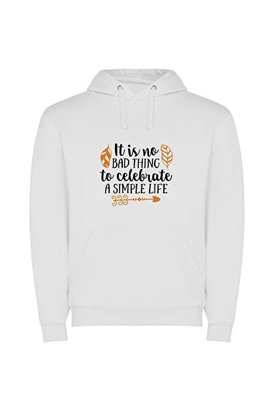 iLovePrints Simplicity Revered, Life Emboldened Φούτερ με κουκούλα σε χρώμα Λ...