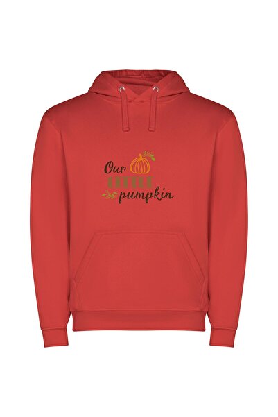 iLovePrints Petite October Pumpkin Charm Φούτερ με κουκούλα σε χρώμα Κόκκινο
