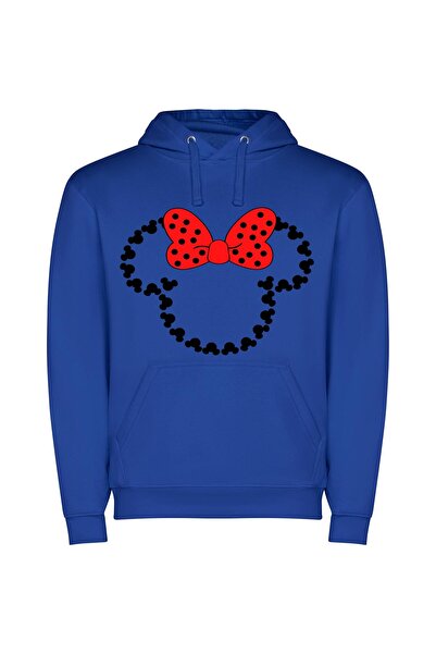 iLovePrints Minnie's Iconic Disney Style Φούτερ με κουκούλα σε χρώμα Μπλε