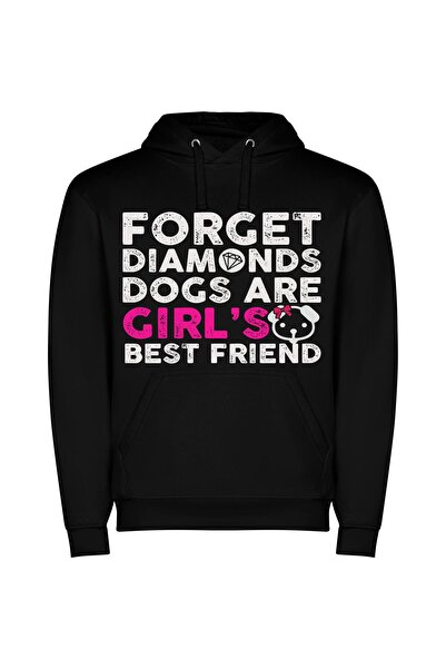 iLovePrints Dazzling Girl Gang Glam Φούτερ με κουκούλα σε χρώμα Μαύρο