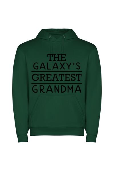 iLovePrints Grandma of the Galaxies Φούτερ με κουκούλα σε χρώμα Πράσινο