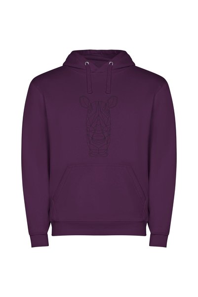 iLovePrints Giraffe's Minimalist Line Art Φούτερ με κουκούλα σε χρώμα Μωβ