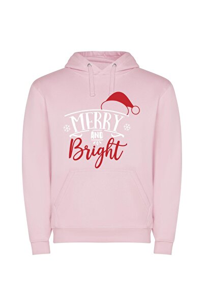 iLovePrints Gleaming Festive Radiance Φούτερ με κουκούλα σε χρώμα Ροζ