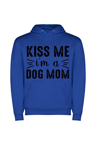 iLovePrints Pampered Pooch Portrait Φούτερ με κουκούλα σε χρώμα Μπλε
