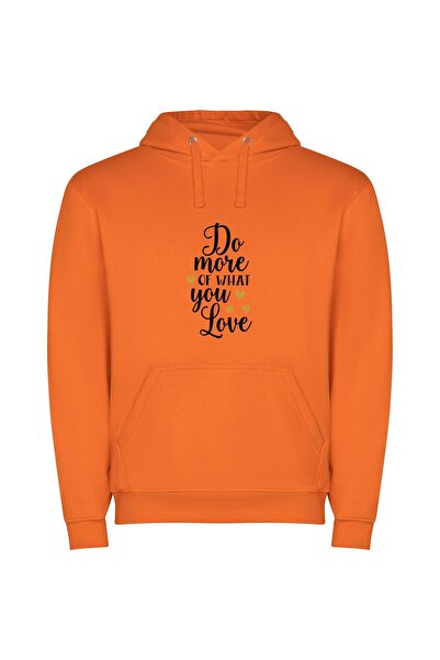 iLovePrints Amplify Your Passion: Do More Φούτερ με κουκούλα σε χρώμα Πορτοκαλί