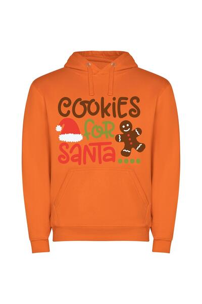 iLovePrints Sweets for Santa's Arrival Φούτερ με κουκούλα σε χρώμα Πορτοκαλί