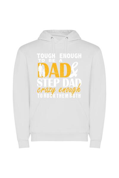 iLovePrints Chad Energy: Daddy Edition Φούτερ με κουκούλα σε χρώμα Λευκό