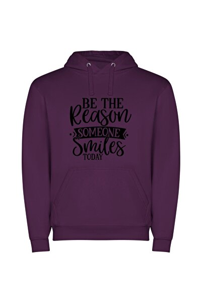 iLovePrints Endearing Grins Collection Φούτερ με κουκούλα σε χρώμα Μωβ