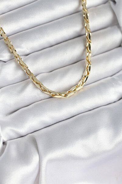 DMR Elegance Brass Gold Color 60 cm Chain Women's Necklace