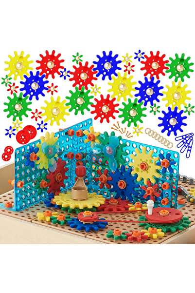 Masterkidz Set de accesorii Angrenaje asortate pentru panouri STEM 198 buc.