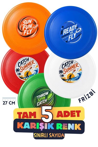 mega export 5'li 27 cm Profesyonel Frizbi Seti | Aerodinamik Uçan Disk | Daya...