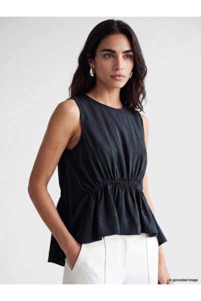 LC Waikiki Esvab • Modern & Distinctive Zero Roba Collar Peplum Blouse