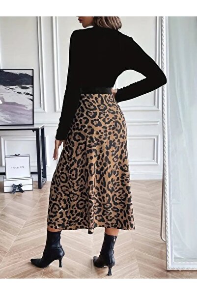 Wear Up Women's Long Sleeve Crew Neck Imported Crepe Blouse Bottom Patterned ...