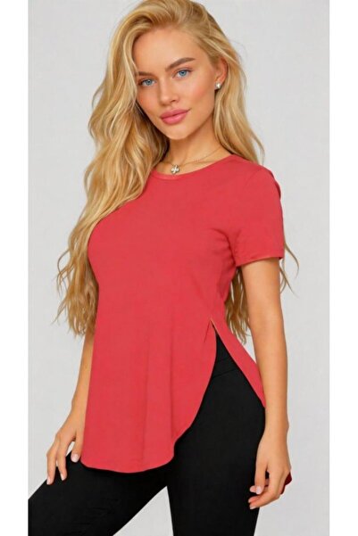 UFC 1985 TOP BRAND Women's Viscose Fabric Blouse with Slit Detail