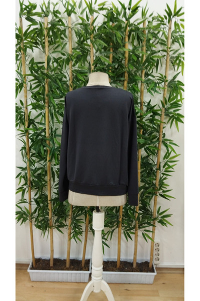 oniks store Women's Long Sleeve Crew Neck Viscose Two Thread Blouse