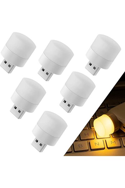 X SPRING Mini Usb Led Light Lamp, 6 Pack USB Powered, RGB Multicolor, Warm Wh...