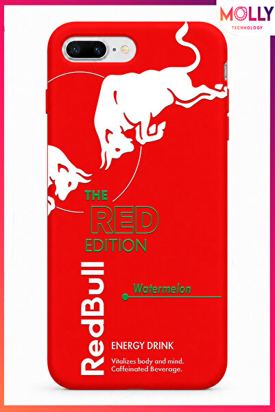 Molly iPhone 7/8 PLUS İçin Kırmızı Redbull The Red Edition Desenli İçi Kadife...