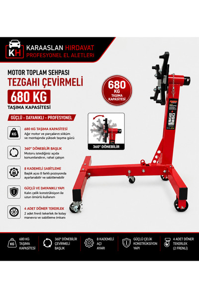 Rico Motor Toplam Sehpası Tezgahı Çevirmeli 680 Kg