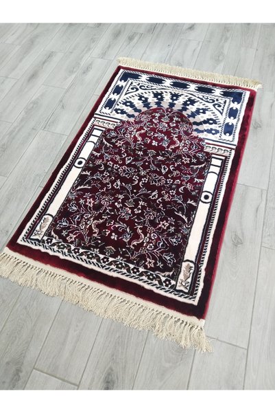 AL HARAMAIN SOUVENIR 002_Bordo 14mm /2200 Gr Soft, Tightly Woven Ravza Prayer Rug