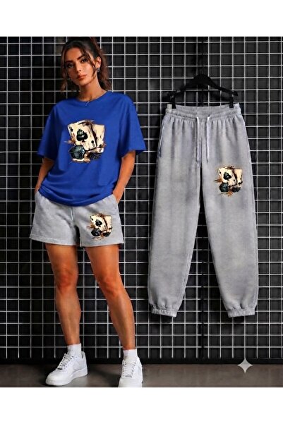 CLOTHES33 T-Shirt, Sweatpants, Shorts 3-Piece Combination, Thin Summerwear, S...
