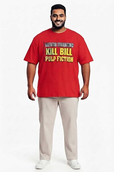 Gutty تي شيرت رجالي مطبوع باللون الأحمر 100% قطن مقاس كبير - 3XL 4XL 5XL 6XL ...