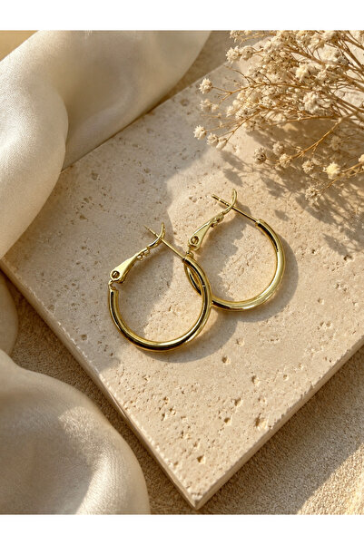 SEZİNİN TAKI DÜKKANI Xuping Tarnish-Free Basic Crispy Women's Hoop Earrings