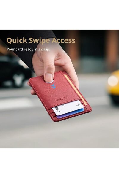Buffway محفظة رجالية نحيفة مزودة بتقنية حجب RFID، محفظة جلدية صغيرة للرجال مع...