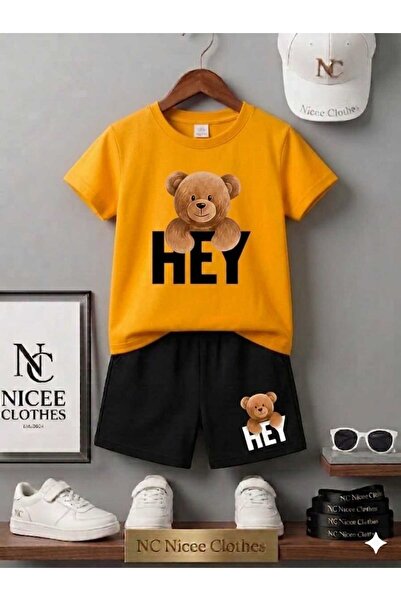 Leto Lykia Summer Children's T-Shirt Shorts Unisex (Heyy Printed)