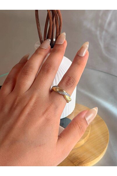 ANKA JEWELLRY خاتم نسائي قابل للتعديل بتصميم بورغو مرصع بحجر الزركون الفولاذي...