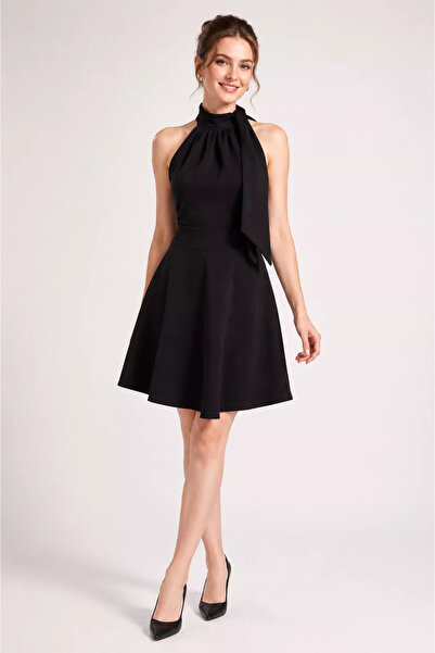 Ross & Pery Livia Halter Yaka A Kesim Mini Elbise