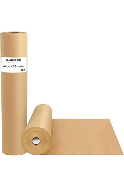 Red Dot Gift REDDOTGIFT® Kraft Wrapping Paper Roll Biodegradable Recycled Mat...