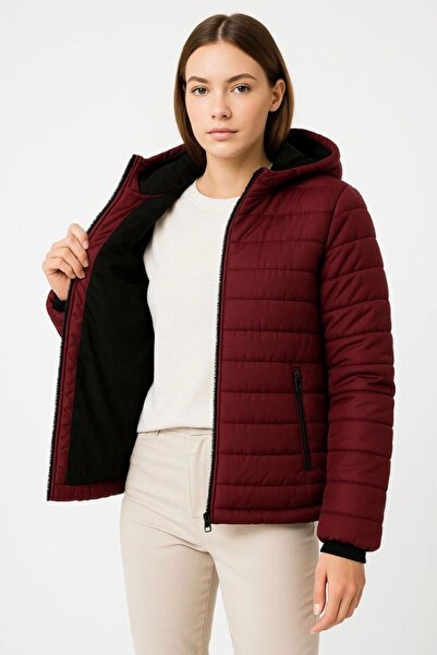 Mariposa Secret Women's Inflatable Hooded Zippered Coat Water Repellent Quilt...