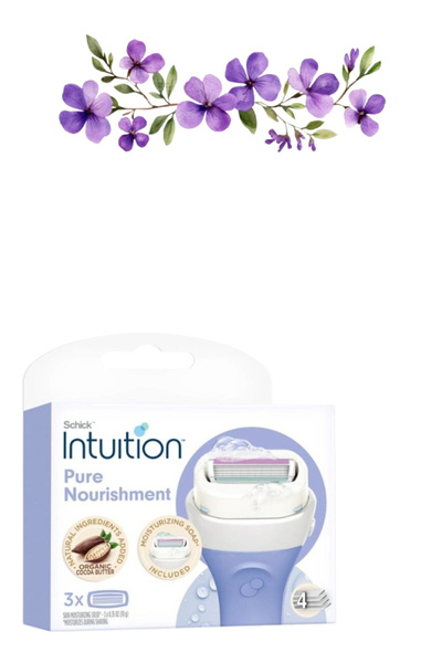 Schick Intuition عبوة شفرات حلاقة نسائية من بيور نورشمنت، تحتوي على 3 شفرات