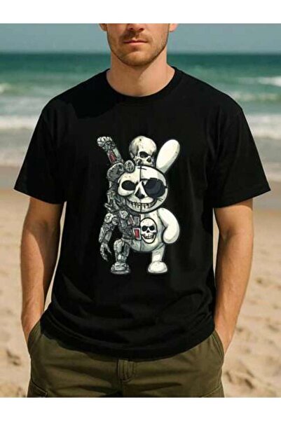 799 Double-Sided Skull Rabbit Regular Short-Sleeved T-Shirt, Men's Printed Sh...
