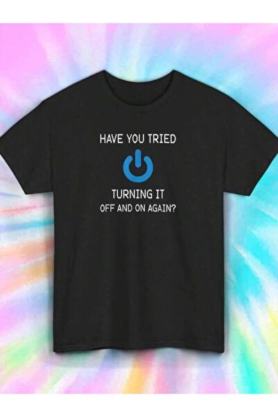 799 Turning It Off And On Again T-Shirt S-5XL Funny IT Tech Support Humor Gift