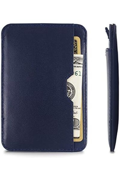 Vaultskin CHELSEA Slim Leather Card Wallet for Men, RFID (Matt Black) | Slim ...