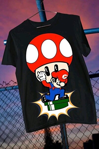 classy moda Tricou negru oversize unisex cu imprimeu cu personaje anime
