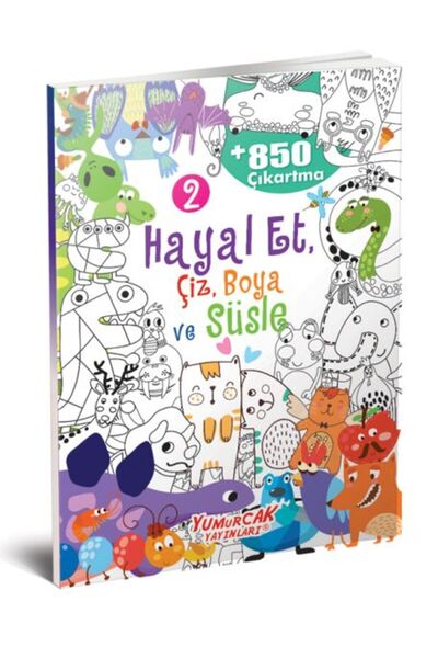 Yumurcak Yayınları تخيل - رسم - طلاء - تزيين 850 ملصقًا -2