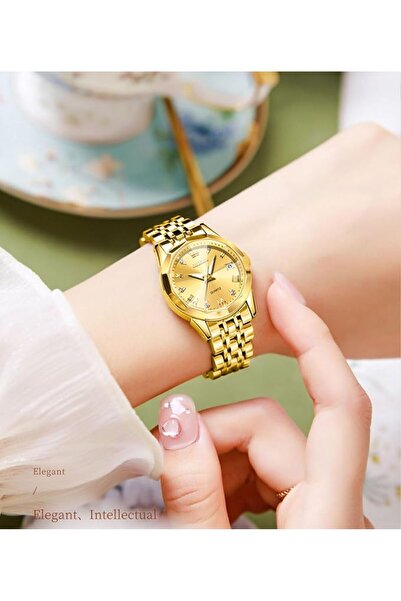 OLEVS Watches for Women Dress Roman Numerals Diamonds Stainless Steel Waterpr...