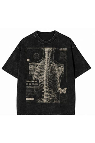 bellanova Vintage Washed Smoked Printed Oversize T-Shirt